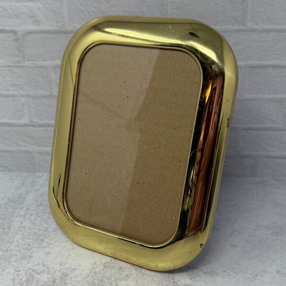 Set 3 Vintage Brass Gold photo picture frames lot 1980s 1990s 5x7 photo frame - Picture 5 of 8